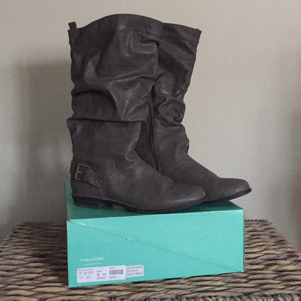 Gray Valerie Slouch Boot